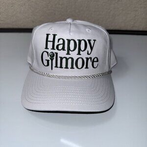 Happy Gilmore Golf Hat Snapback White Rope Golfing Cap NWT Adam Sandler NWT